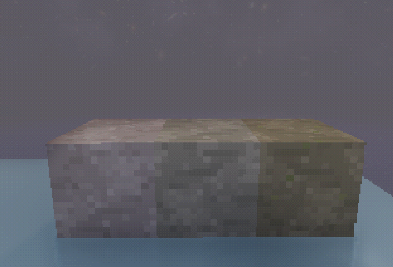 Concrete (left), Granite (middle), Limestone (right).