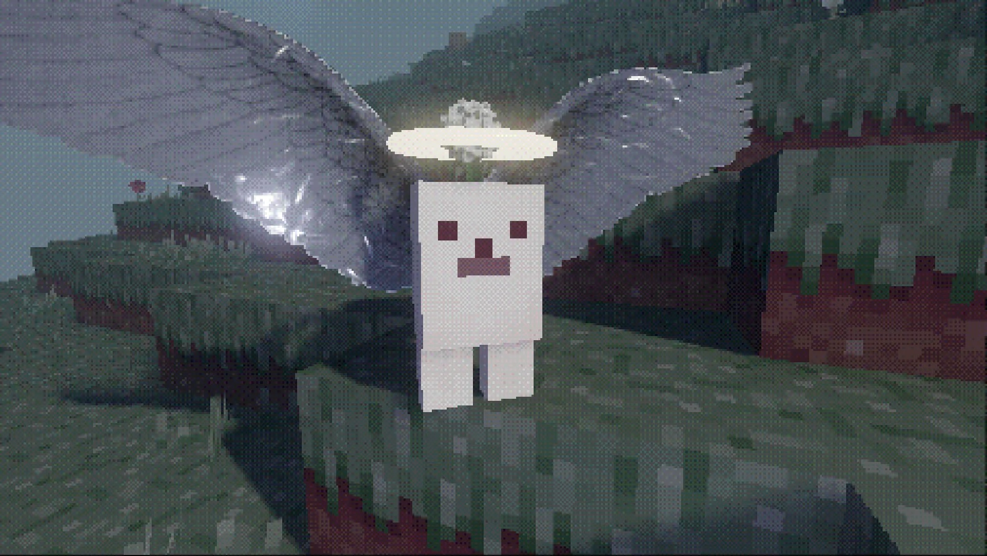 A manually spawned Hallelbear in the Corrupt Plains biome.