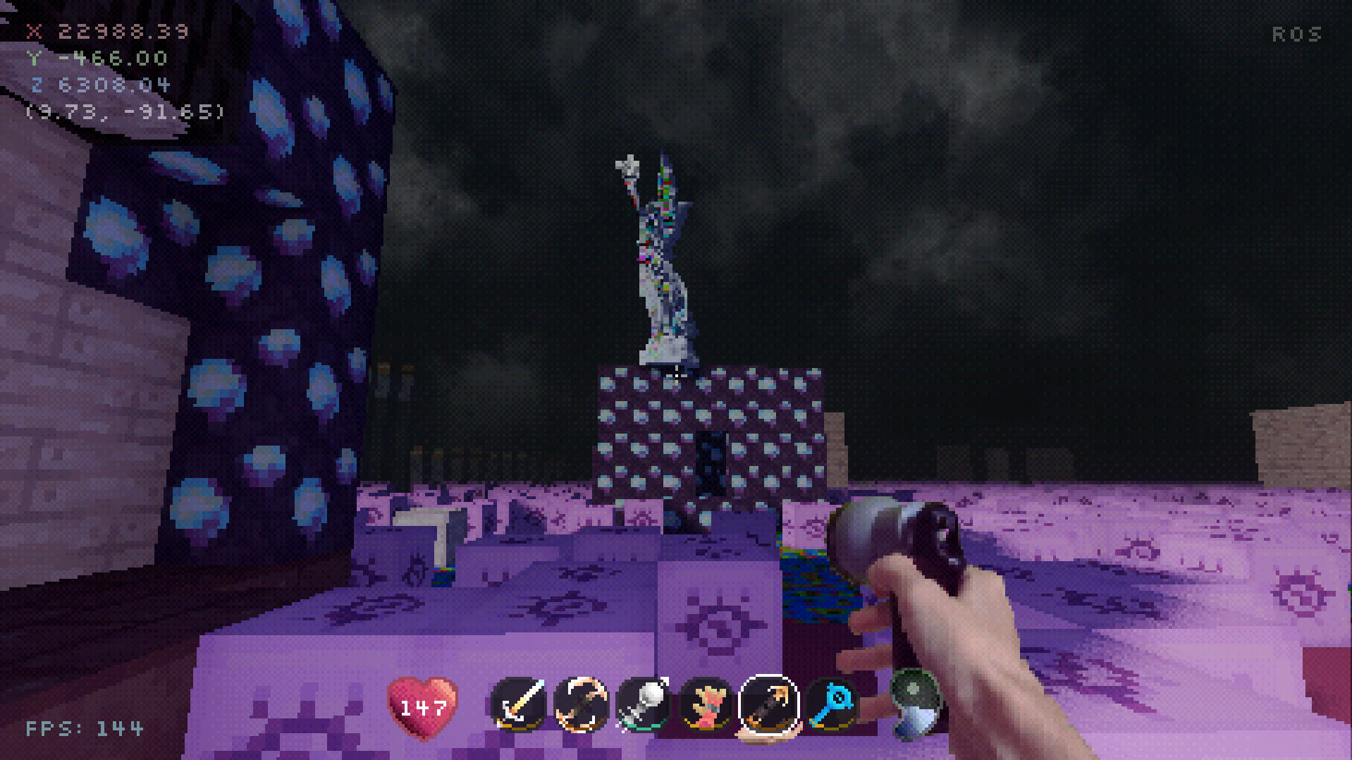 Power overlooking the rosary biome