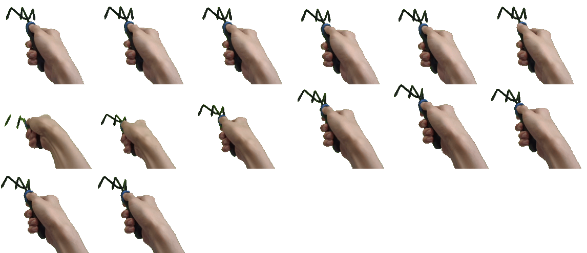Old spritesheet for the hit animation for all pickaxes